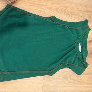 Free people Green Sleeveless Tank Top